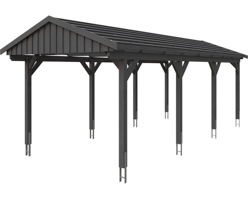 Holzcarport mit Satteldach