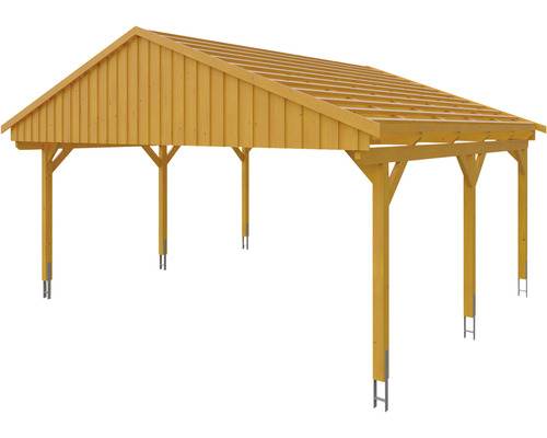 Holzcarport mit Satteldach