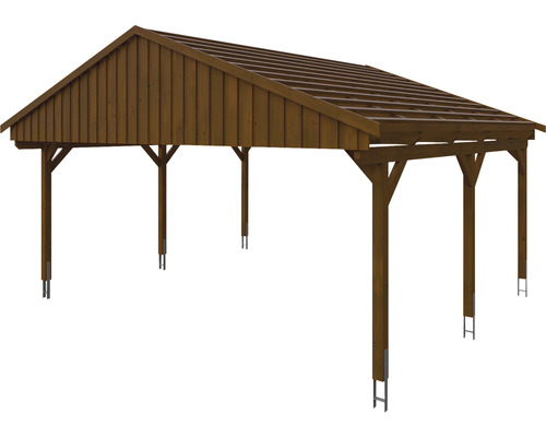Holzcarport mit Satteldach