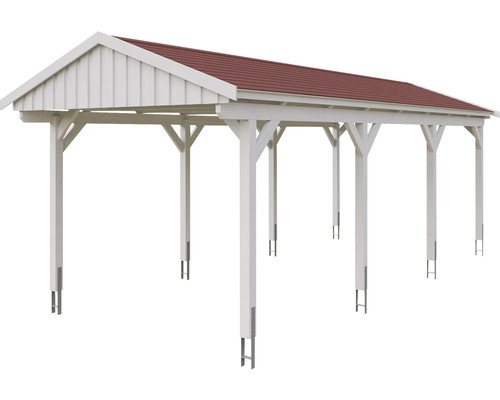 Freistehender Carport aus Holz mit Dach