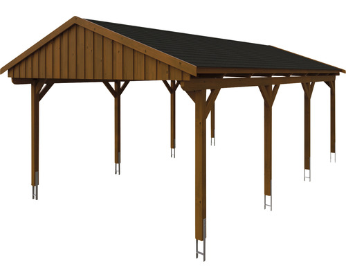 Holz Carport mit Satteldach als Bausatz