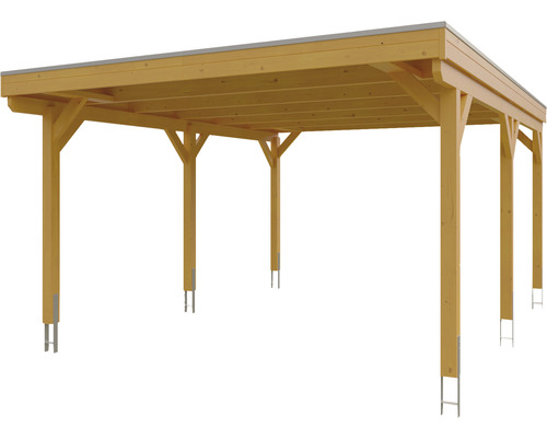Holz Carport mit sechs Pfosten