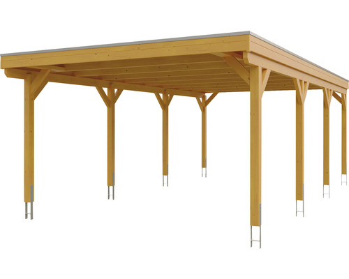 Holzcarport mit Flachdach
