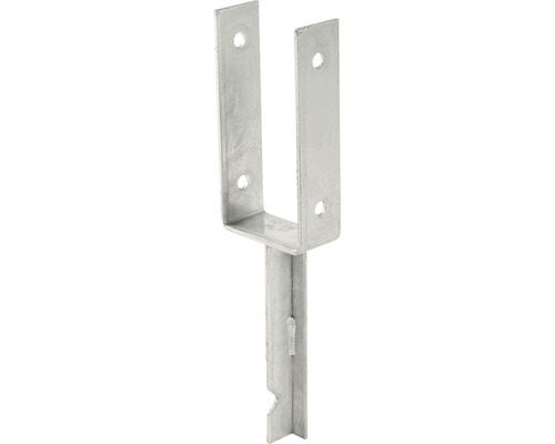 U-Pfostenfuß PLUS zum Einbetonieren 41cm für 9 x 9 cm Pfosten feuerverzinkt Pfostenträger zum Einbetonieren mit Löchern zur Befestigung