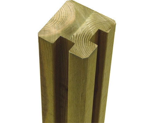 Holzpfosten mit Nut für Zaunelemente