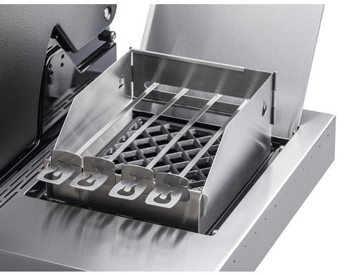 Grillspießhalter aus Edelstahl für Grill