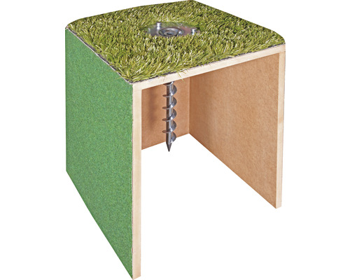 Bodenhülse mit Kunstrasen und Erdanker