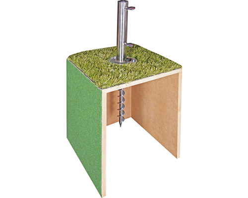 Bodenhülse mit Erdspieß für Fahnenmast