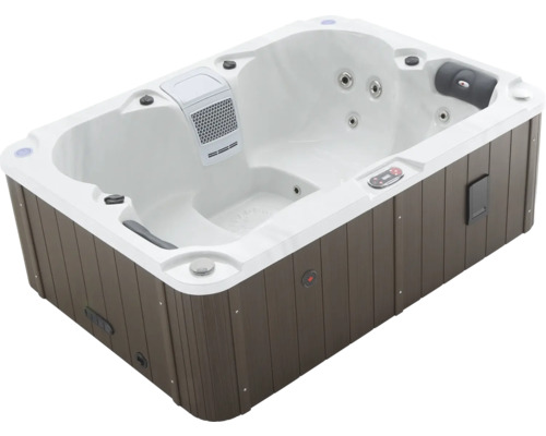 Freistehender Whirlpool mit Düsen und Steuerungselementen