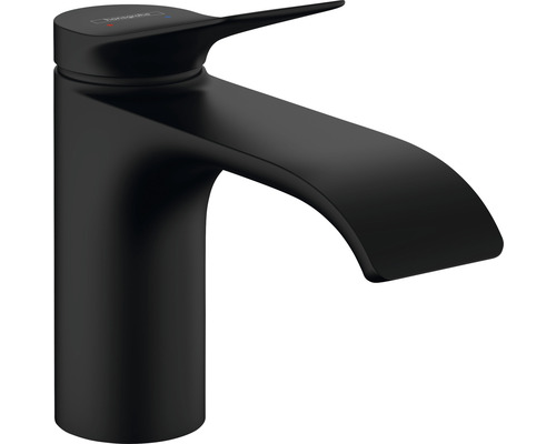 Waschtischarmatur hansgrohe Vivenis 80 mit Zugstangen-Ablaufgarnitur 75010670 schwarz matt