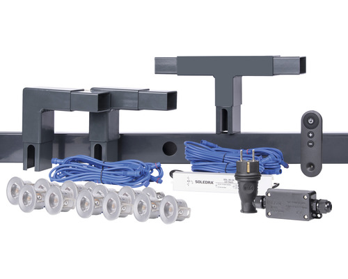 Komponenten des LED-Beleuchtungssystems für den Außenbereich