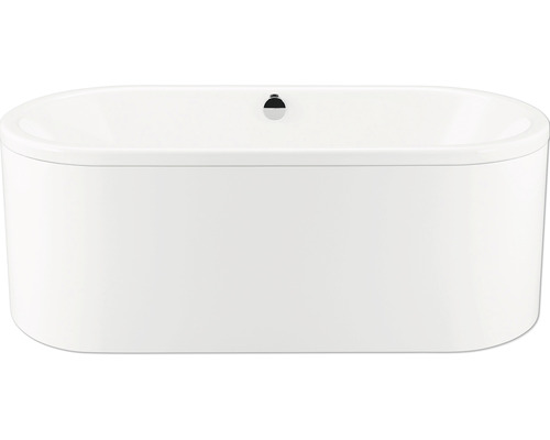 Freistehende rechteckige Badewanne mit Überlauf