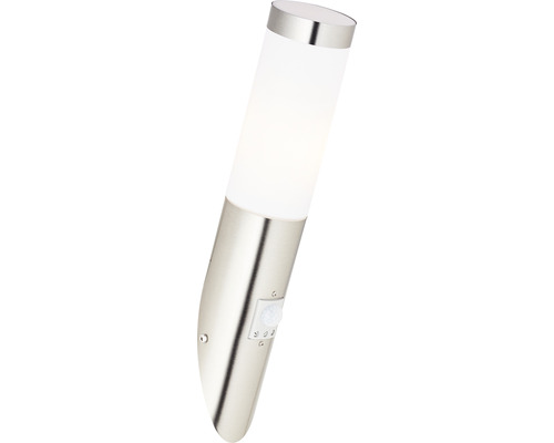 Wandleuchte Brilliant Chorus E27 20 W 1-flammig IP 44 mit Bewegungssensor Edelstahl Wandleuchte aus Metall mit Bewegungssensor