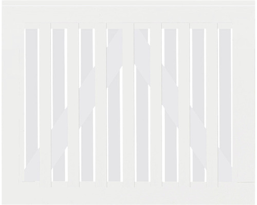 Einzeltor PLUS Nagano 100 x 80 cm RAL 9010 weiß Weißes Gartentor aus Holzlatten