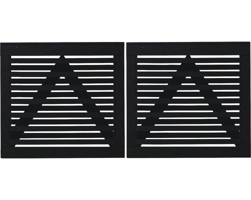 Doppeltor PLUS Osaka 200 x 93 cm RAL 9005 schwarz Zwei Holztore mit Querstreben für den Außenbereich