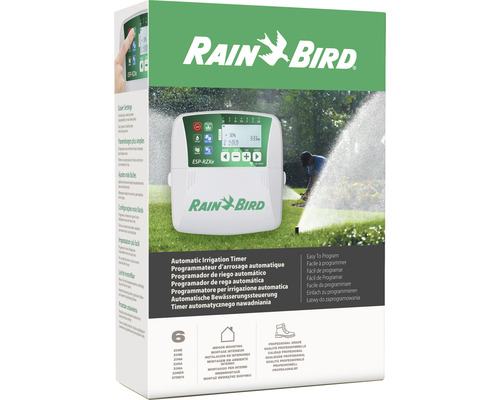 Rain Bird ESP-RZXe automatischer Bewässerungstimer, zur Innenmontage geeignet, für bis zu sechs Zonen