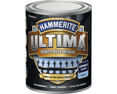 HAMMERITE Metallschutzlack Ultima RAL 5003 saphirblau glänzend 750 ml