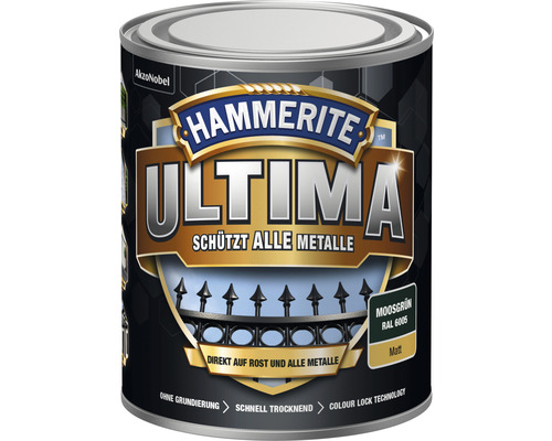HAMMERITE Metallschutzlack Ultima RAL 6005 moosgrün matt 750 ml