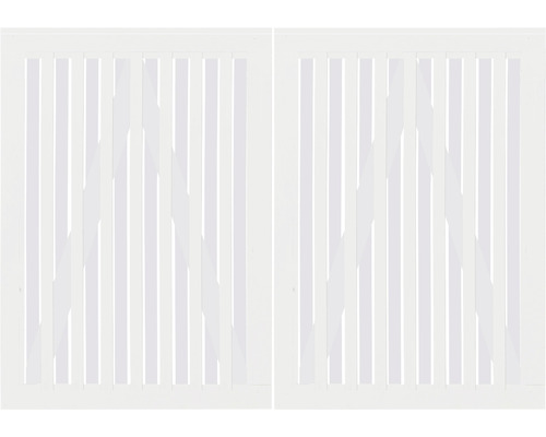 Doppeltor PLUS Nagano 200 x 140 cm RAL 9010 weiß Weiße Gartentür aus Holz mit Latten