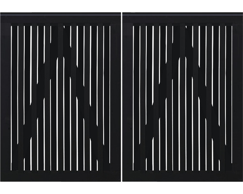 Doppeltor PLUS Nagano 200 x 140 cm RAL 9005 schwarz Doppeltor aus Holzlatten