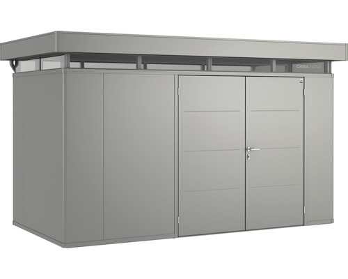 Gerätehaus Biohort CasaNova 4x2 Tür rechts 430 x 230 cm quarzgrau-metallic Gartenschuppen mit Doppeltür