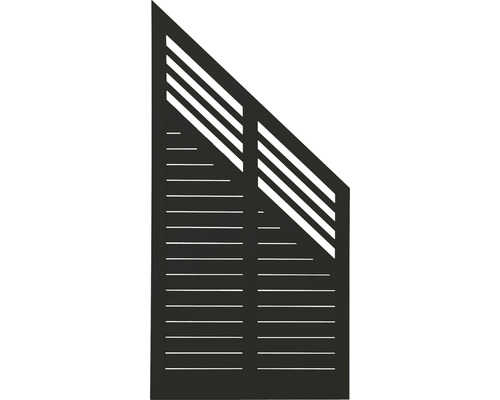 Dekorplatte mit horizontalen und diagonalen Schlitzen zur Dekoration und als Sichtschutz