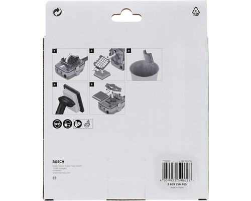 Bosch Filterset für Staubsauger, Montageanleitung auf der Verpackung