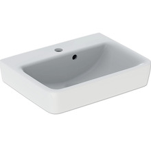 Waschbecken aus Keramik mit Hahnloch und Überlauf