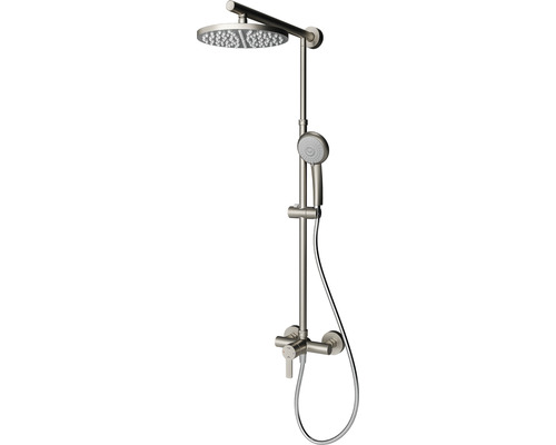 Duschsäule Schulte DuschMaster Rain Classic D9620 90 mit Einhebelmischer edelstahl Duschsäule mit Kopfbrause, Handbrause und Armatur