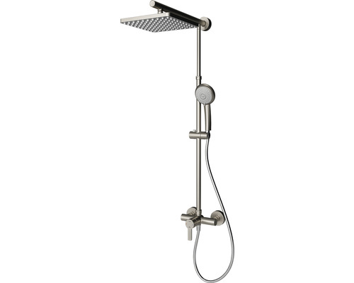 Duschsäule Schulte DuschMaster Rain Classic D9621 90 mit Einhebelmischer edelstahl Duschsäule mit Kopf- und Handbrause