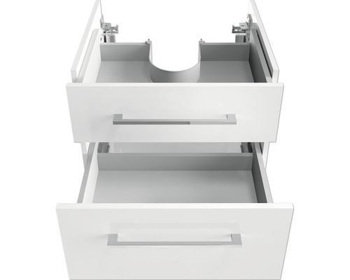 Waschbeckenunterschrank mit zwei offenen Schubladen