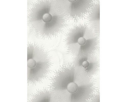 Vliestapete 10191-31 Elle Decoration 2 Grafisch Kreise grau Tapete mit abstraktem, radialem Muster
