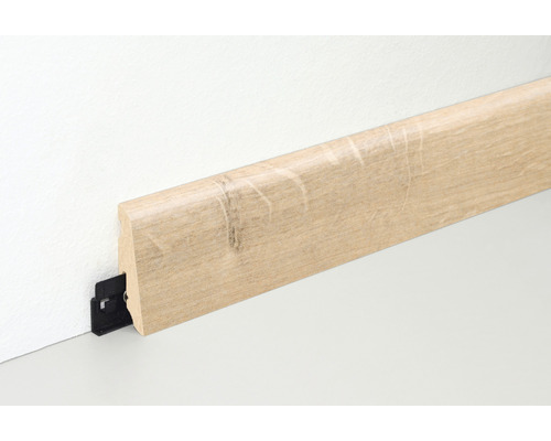 Sockelleiste aus Holz mit Befestigungsclip