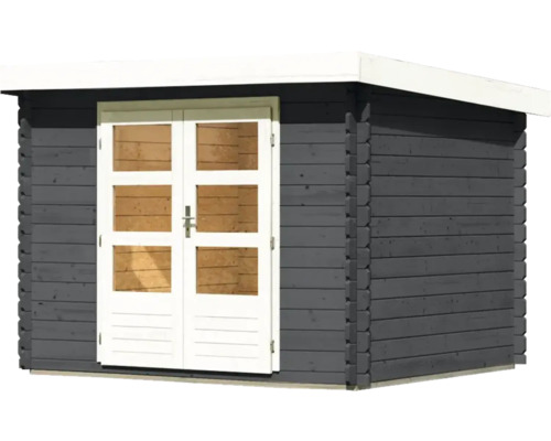 Holzgartenhaus mit Doppeltür und Fenster