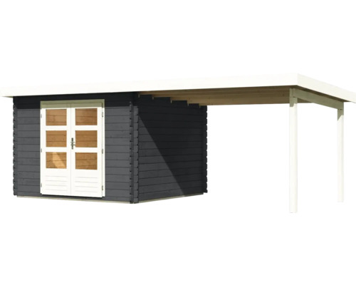 Gartenhaus mit Anbau aus Holz