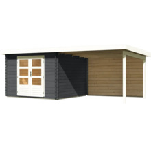 Holzgartenhaus mit Doppeltür und Vordach