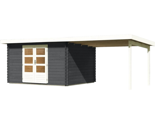 Gartenhaus mit Vordach und Doppeltür