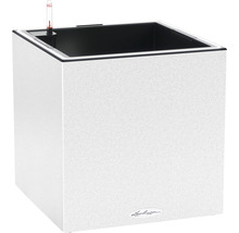 Viereckiger Pflanzkübel mit Bewässerungssystem und Füllstandsanzeiger