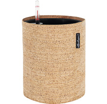 Pflanzgefäß aus Kork mit Bewässerungssystem und Füllstandsanzeige