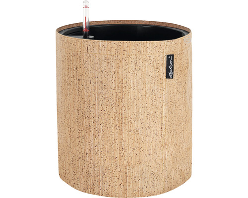 Pflanztasche Lechuza Trendcover Naturfaser Ø 32 cm H 33 cm beige Pflanzgefäß aus Kork mit Wasserstandsanzeiger