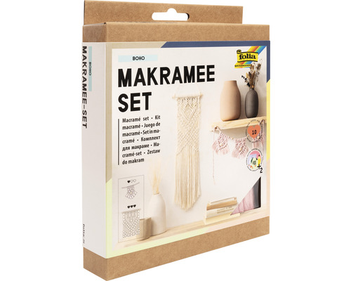 Makramee Set Boho, 10-teilig Makramee Set im Karton