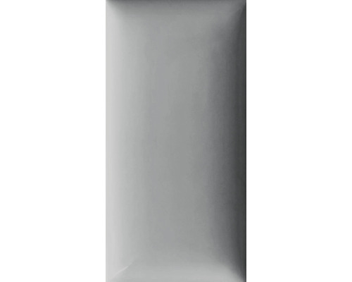 Steingut Wandfliese Bold 7,5x15 cm grau glänzend Graue Wandfliese