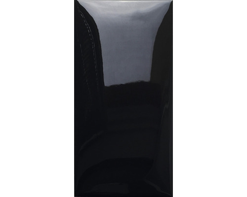 Steingut Wandfliese Bold 7,5x15,0 cm schwarz glänzend