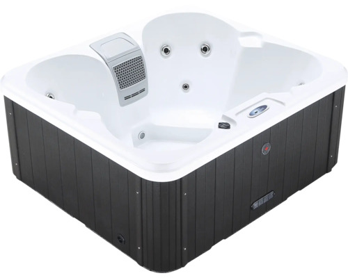 Quadratischer Whirlpool mit Außenverkleidung