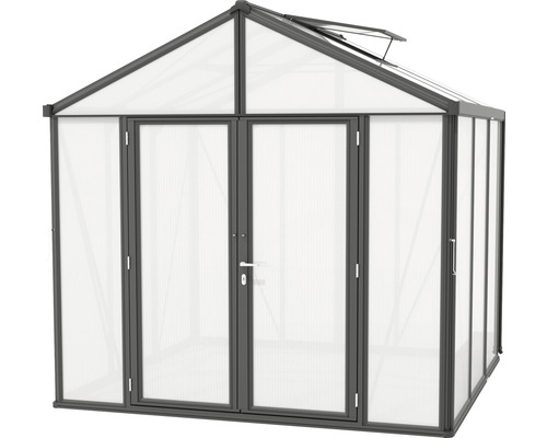 Gewächshaus mit Doppeltür und Dachfenster zur Gartenarbeit