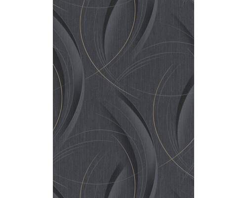 Vliestapete 10218-15 GMK Fashion for Walls 3 Streifen Wellen schwarz