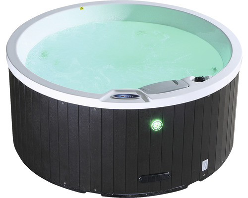 Runder Whirlpool mit Wasser und Steuerungselementen