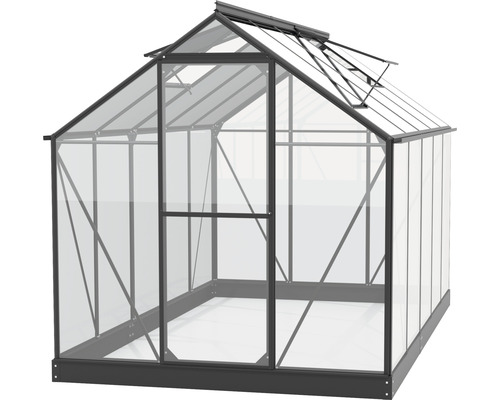 Gewächshaus mit Dachfenstern und Aluminiumrahmen