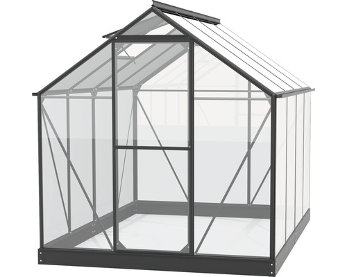 Gewächshaus mit Stahlrahmen und Glaspaneelen
