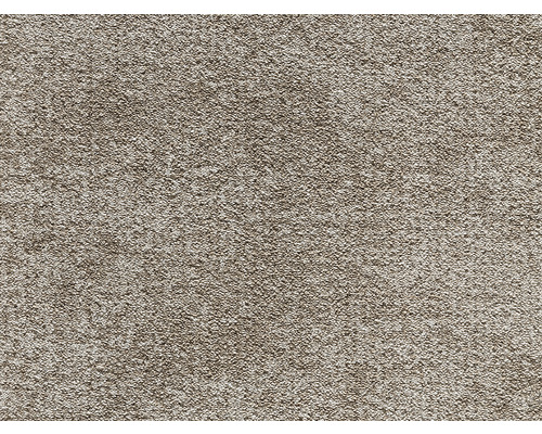 Teppichboden Velours Saimaa graubeige FB42 400 cm breit (Meterware) Nahaufnahme eines Teppichs